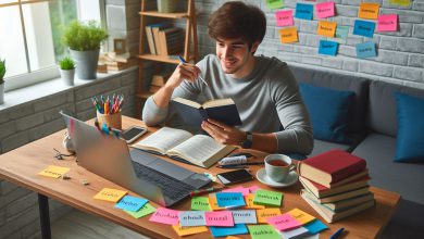 توریستی دانش آموزی درحال یادگیری لغات انگلیسی