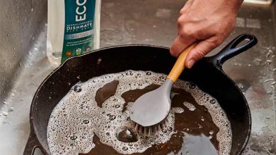 نرفندهای از بین بردن چربی روی ظروف چدن