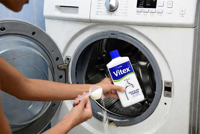 تمیزکاری جرم گیری لباسشویی با وایتکس یا پودر یا قرص جرمگیر
